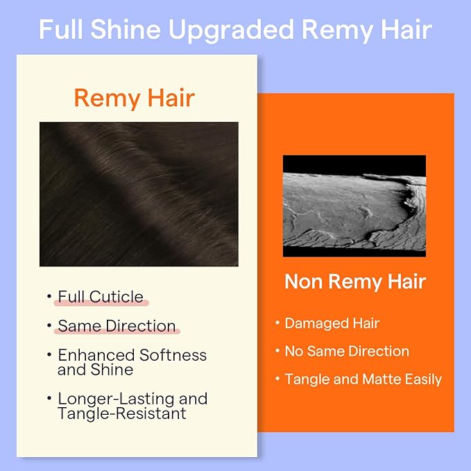 Full Shine Clip in Hair Extensions Human Hair Clip in Extensions Triple Weft Brazilian Hair Clip ins Dark Brown Hair Extensions Real Human Hair Clip ins Full Head 7 Pcs 18 Inch 120 G