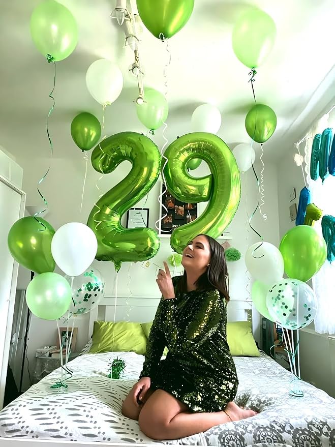 Light Green Number 9 Balloon 40 inch, Birthday Party Balloons Decorations | - Image 4
