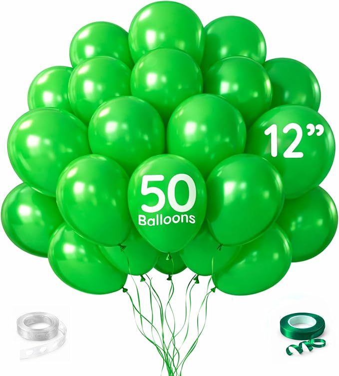 ZENO Kelly Green Balloons 50pcs 12 Inch / 30cm Helium Grade Latex Balloons by Unknown