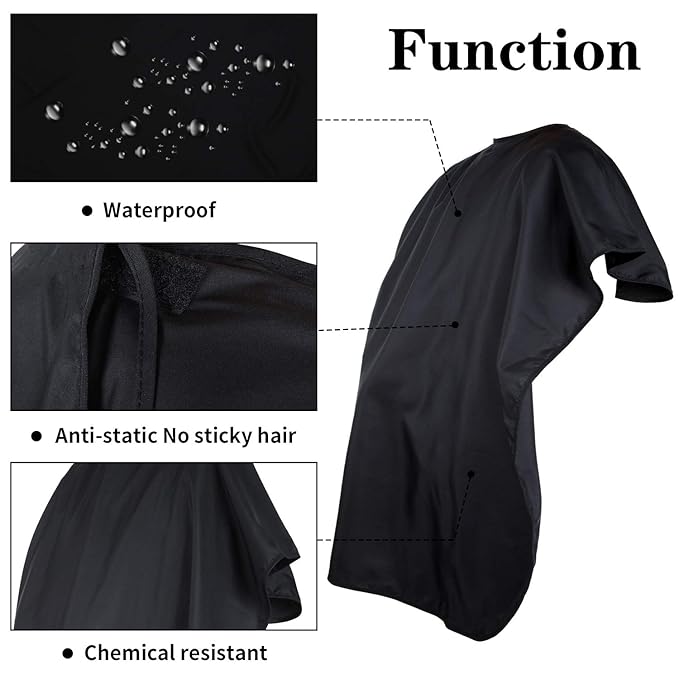 Geyoga 2 Pcs Kids Barber Cape Kids Hair Cutting Capes for Salon Waterproof Apron for Haircut 47. 3 x 31. 5 Inch