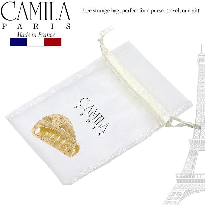 Camila Paris CP3192 French Hair Clip for Women Thick Hair for Long Curly Wavy Hair, Girls Hair Claw Clips Jaw, Durable Styling Big Claw Clip for Thick Hair, Strong Hold No Slip Grip, Made in France
