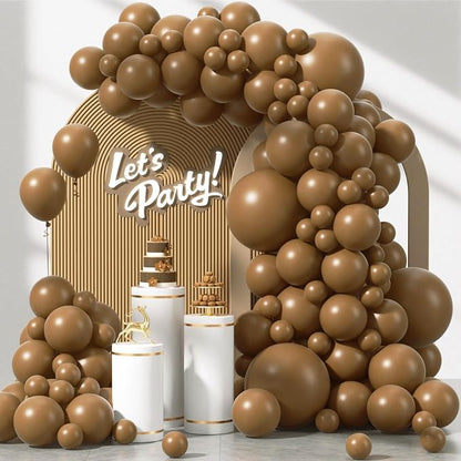 Awenztech 122pcs Brown Latex Balloons in 18 12 10 5 inches | Baby Shower by Awenztech