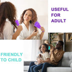 2 Pieces Detangling Brush for Afro America/African Hair Textured 3a to 4c Kinky Wavy/Curly/Coily/Wet/Dry/Oil/Thick/Long Hair, Knots Detangler Easy to Clean (Green, Purple)