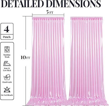 20x10ft Pink Glitter Backdrop Curtain - Image 9