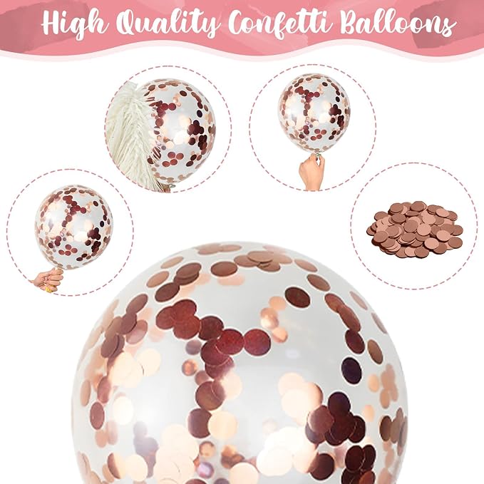 Dusty Pink and Rose Gold Balloons, 12In Retro Blush Pink Beige White Balloons - Image 8