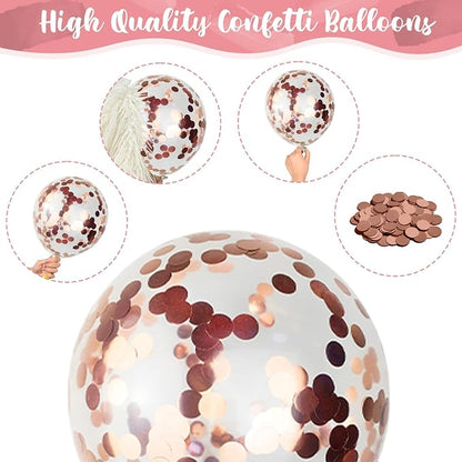 Dusty Pink and Rose Gold Balloons, 12In Retro Blush Pink Beige White Balloons - Image 8