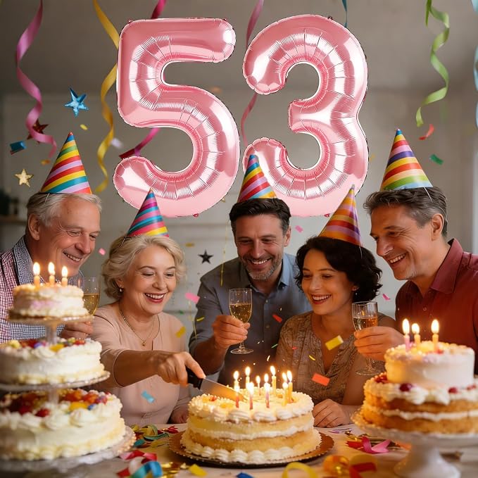 40 Inch Number 53 Balloons for 53rd Birthday Party Decorations, 0-100 Jewelry - Image 2