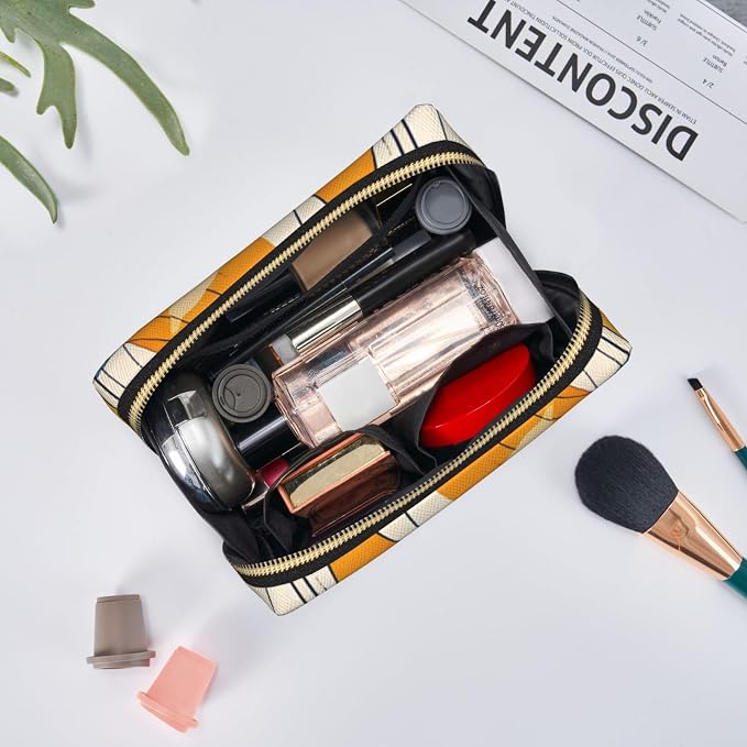 Nautical Elements Leather Makeup Bag Cosmetic Pouch Portable Travel Toiletry - Image 6
