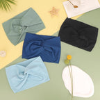 DRESHOW 4 Pack Turban Headbands for Women Wide Vintage Head Wraps Knotted Cute Hair Band Accessories