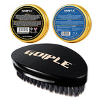 Curved 360 Wave Brush For Men - Medium Hard Palm Brush for Laying Down 360 Waves Made with Natural Boar Bristle and Wood Easy to Hold - Strong Hold Travel Size Wave Pomade Greasy 360 Layer Hair Waves