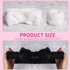 WSYUB Spa Wristbands and Headband Set for Face Washing, Self Care Gifts for Women & Teen Girls
