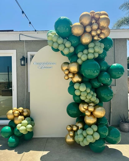 Green and Gold Balloon Arch Kit, Dark Emerald Green Hunter Forest Sage Green - Image 6