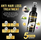 Organic Black Rice Water Spray for Hair Growth, with Castor Oil & Ginger Root Extract for Thicker, Fuller Hair, Helps in Hair Loss and helps Repair Damage 100ml/3.2 fl. Oz (1 PC) - ActivePur