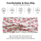 Artilady 6 Pack Boho Headbands for Women - Wide Bandana Headband Non Slip Stretchy Cheetah Flower Turban Headwarp Twisted for Girls
