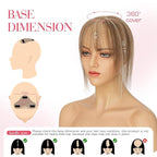 Hairro Clip In Bangs For Women Remy Short Thin Wispy Hair Topper Hairpieces 3D Cover Fake Highlight Bangs Hair Clip 11 Inches 14.5g #4P27 Medium Brown Mix Dark Blonde
