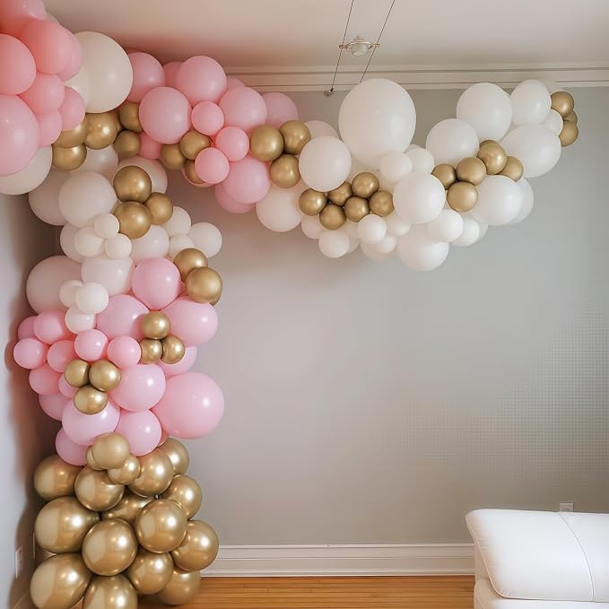 Pink Gold Balloons Set - Image 5