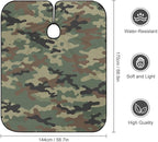 Men Women Cool Camo Military Camouflage Professional Salon Cape, Extra Large Hairdressing Haircut Apron for Hair Dye, Barber Aceessories
