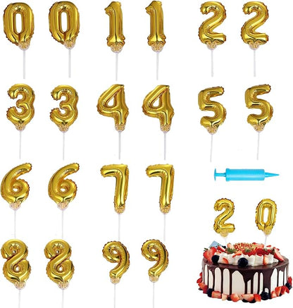 Cake Topper Mini Number Balloon by Unknown