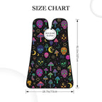 Non-Stick Beard Shaving Bib, Hair Catcher Apron with Suction Cups, Waterproof Grooming Tool for Men Husband, Trippy Moon Skulls Mushrooms Shave Bib