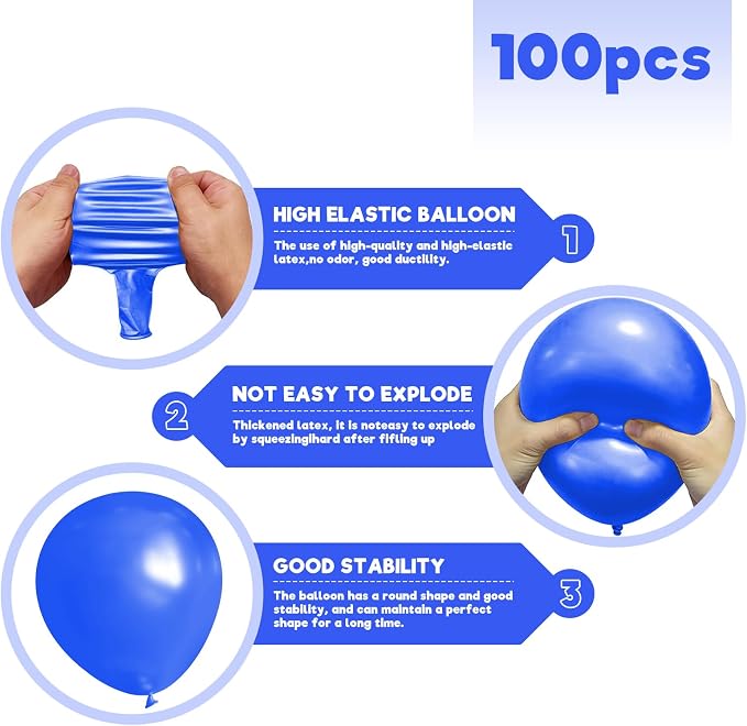 Blue Balloons Blue Birthday Decorations - Image 2