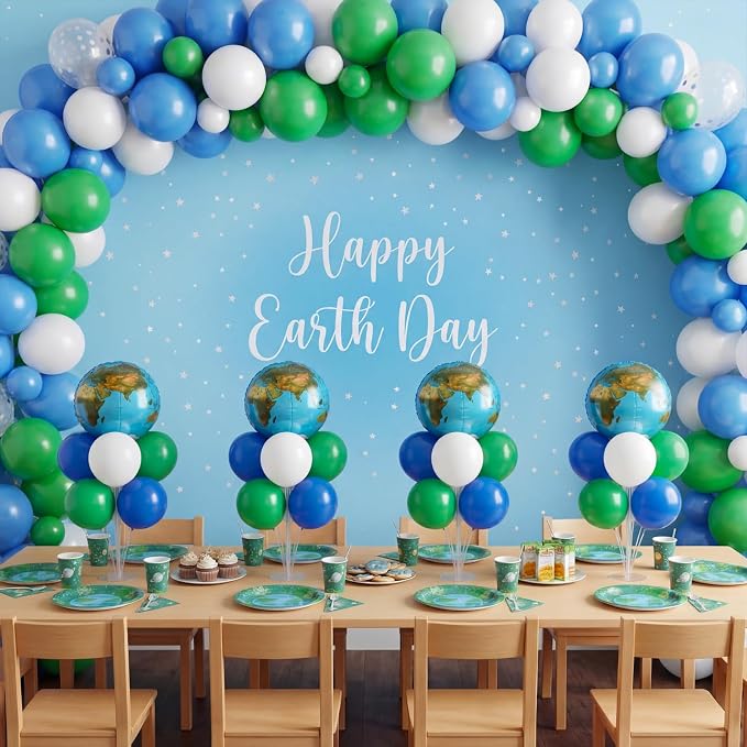 Gejoy 4 Set 40'' Globe Balloon Centerpieces Stands Kit- 22 Inch Earth Planet - Image 4