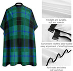 Extra Large Hair Styling Cape, Scottish Tartan Plaid Haircut Apron Haircuting Salon Cape Gown for Hair Cutting Styling