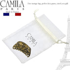 Camila Paris CP2959 French Hair Ponytail Holders Ties, Flower, Handmade, Bronze, Strong Hold Grip Hair Clips for Women, No Slip and Durable Styling Girls Hair Accessories, Made in France