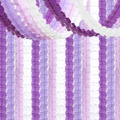 Purple White Lavender Party-Decorations Streamers-Garland by OURUOLA