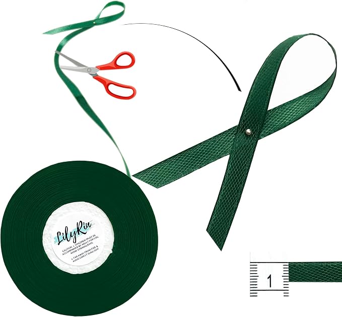 Dark Green Ribbon 1/4 Inches 36 Yards Satin Roll Perfect - Image 4