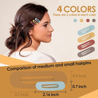 Small Flat Hair Clips for Women Lay Down Clips for Thin Hair Accessories 2.16 Inch 8pack