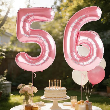 40 Inch Number 56 Balloons for 56th Birthday Party Decorations, 0-100 Jewelry - Image 3