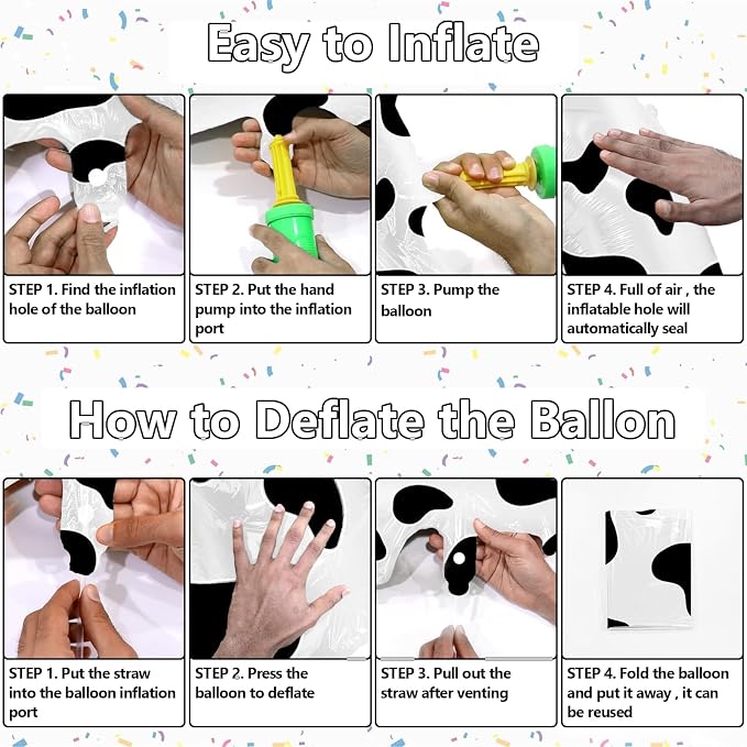 40 Inch Cow Print Balloon, Number 7 Balloons - Image 4