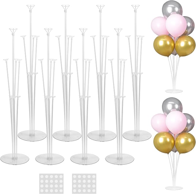 8 Sets Balloon Stand Kit For Table, Balloon Sticks by JOYYPOP