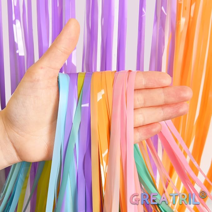 Pastel Tinsel Curtain Party Backdrop - Image 4