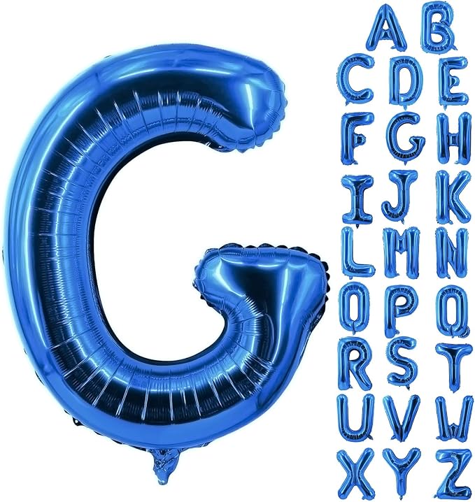 Letter Balloons 40 Inch Blue Giant Alphabet Balloons Letter G | Foil Mylar Big by YUNSHANGMO