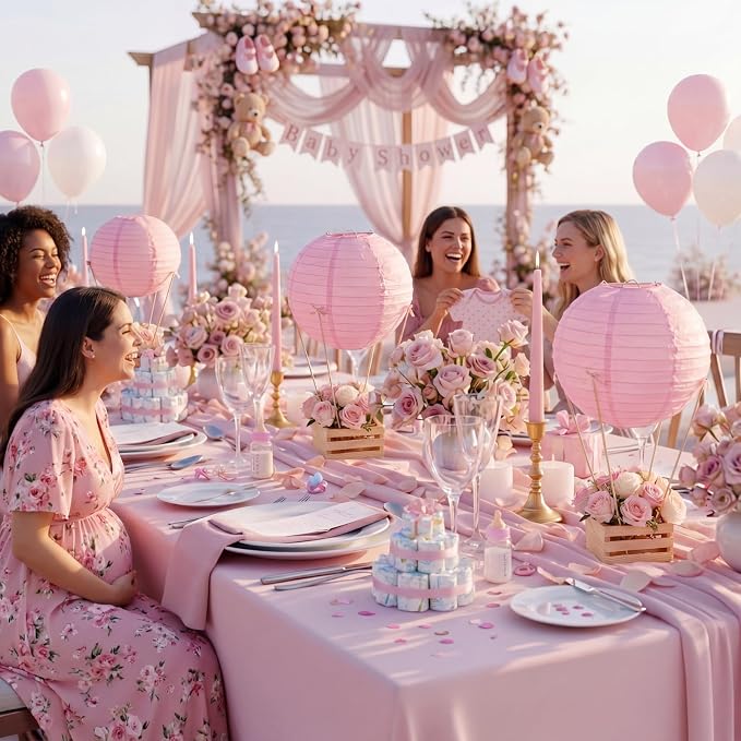 Gerrii 8 Sets Pink Hot Air Balloon Table Centerpieces, DIY Hot Air Balloon Decor - Image 7