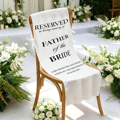 Reserved Father of the Bride Memorial Wedding Chair Sign - Image 2