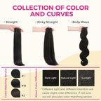 Lashey Clip in Hair Extensions Kinky Straight Seamless Hair Extensions Clip in for Women 9pcs 130g Natural Black Real Human Hair with Ultra PU weft 16 Inch