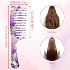 Wide Tooth Comb,Effortless Tangle Removal for Curly, Wet, Long Hair Wet,Cute Aesthetic Design for Women Men and Girls (Purple-03)