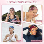 Headbands for Women, 6 Pack Wide Non-Slip Stretchy Hair Bands for Yoga, Workout, Running, Fashion Hair Accessories for Women's Hair（Shape 5）
