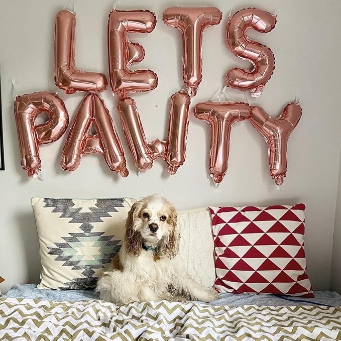 78pcs Letter Balloons Rose Gold Custom Alphabet Balloons Party Supplies - Image 4