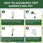 Soil Test Kit for pH 3.5–9 with Tube, 100 Soil pH Test Strips for Accurate Testing pH Level of Garden Lawn Flower Grass Vegetable Dirt Yard, Outdoor Indoor Plants