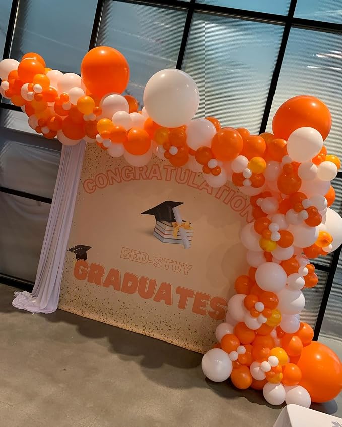Orange and White Balloons Arch Kit 144pcs - Image 4