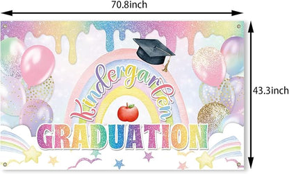 Colorful Kindergarten Graduation Class of 2026 Banner Backdrop Photography - Image 2