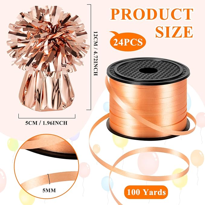 24 PCS Balloon Weights Metallic Anchor, Balloon Holder Heavy Weights | - Image 2