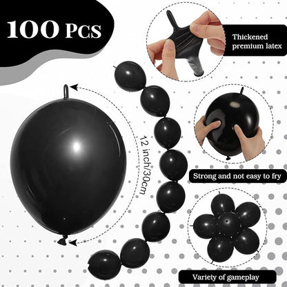100 Pcs Link Balloon Quick Linking Latex Connected Balloons Linkable - Image 2