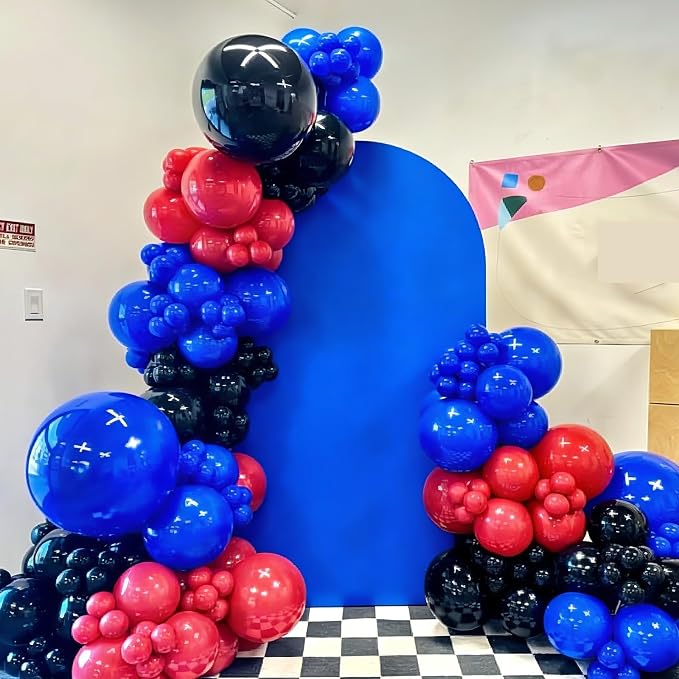 Black and Red Blue Balloon Arch Kit, Birthday Party Balloons | Different Sizes - Image 5