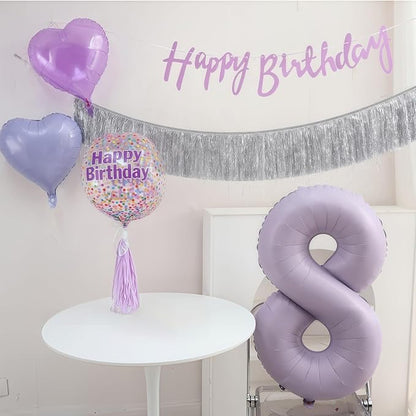 Pastel Purple 2 Number Balloons, 40 Inch Light Purple 2 Balloons Large Helium - Image 7