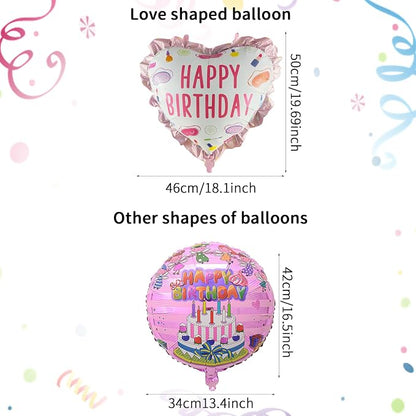 50Pcs Helium Mylar Happy Birthday Balloons - Image 3