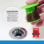 TubShroom Tub Drain Hair Catcher Strainer, Green – Drain Protector and Hair Catcher for Bathroom Drains, Fits 1.5” – 1.75” Bathtub and Shower Tub Drains